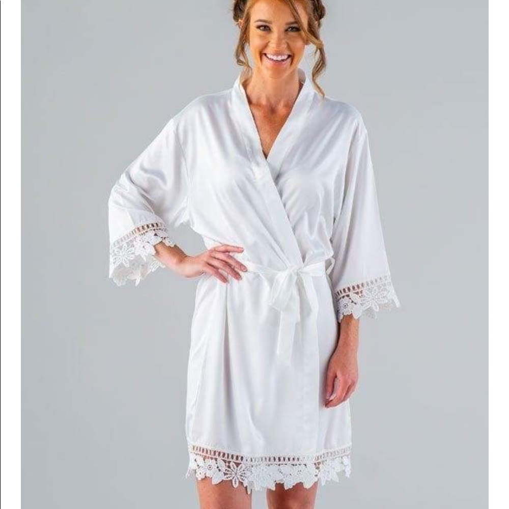 Satin and Lace Bridal Robe